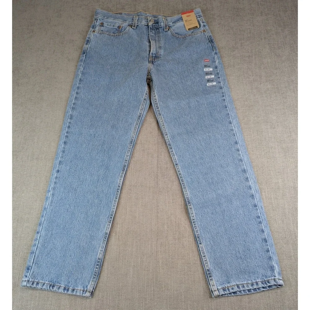 NWT Levis Jeans Mens 33x30 Light Blue 550 Relaxed Straight Denim Pants Casual - Picture 2 of 12